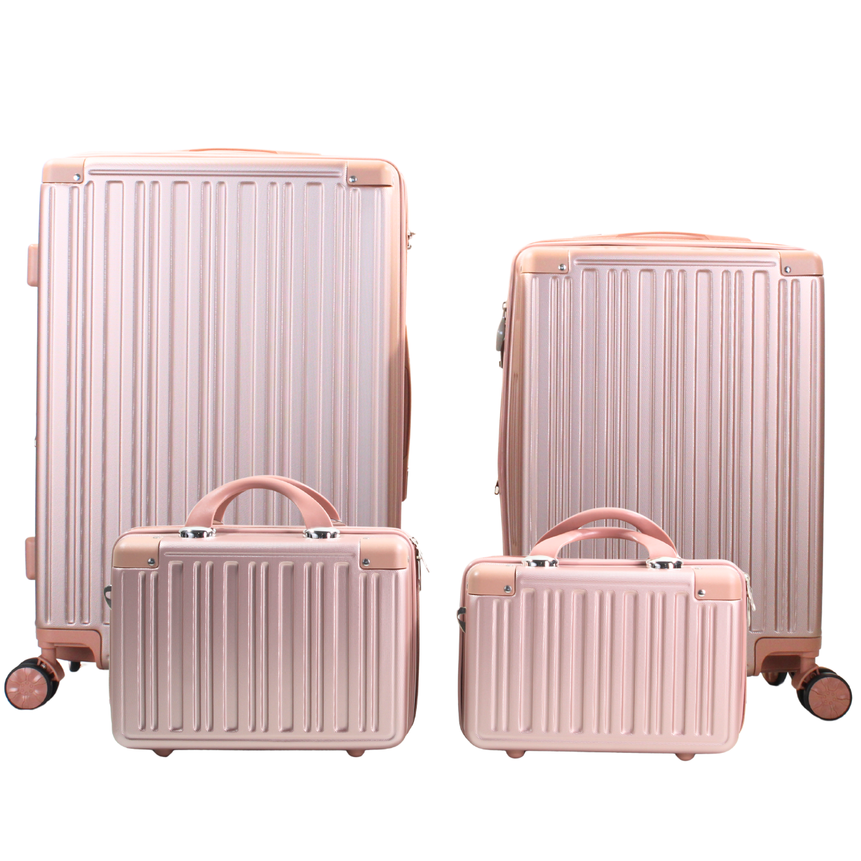 Kit 4 Peças de Malas de Viagem Barcelona em ABS: 2 Malas + 2 Frasqueiras