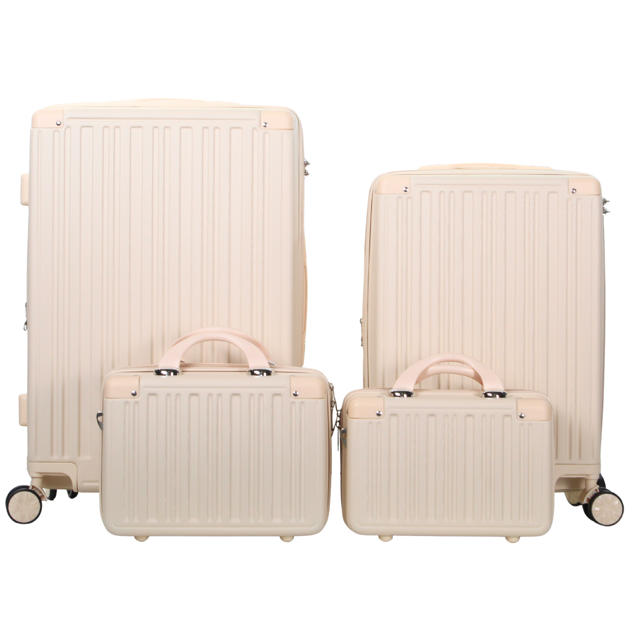 Kit 4 Peças de Malas de Viagem Barcelona em ABS: 2 Malas + 2 Frasqueiras