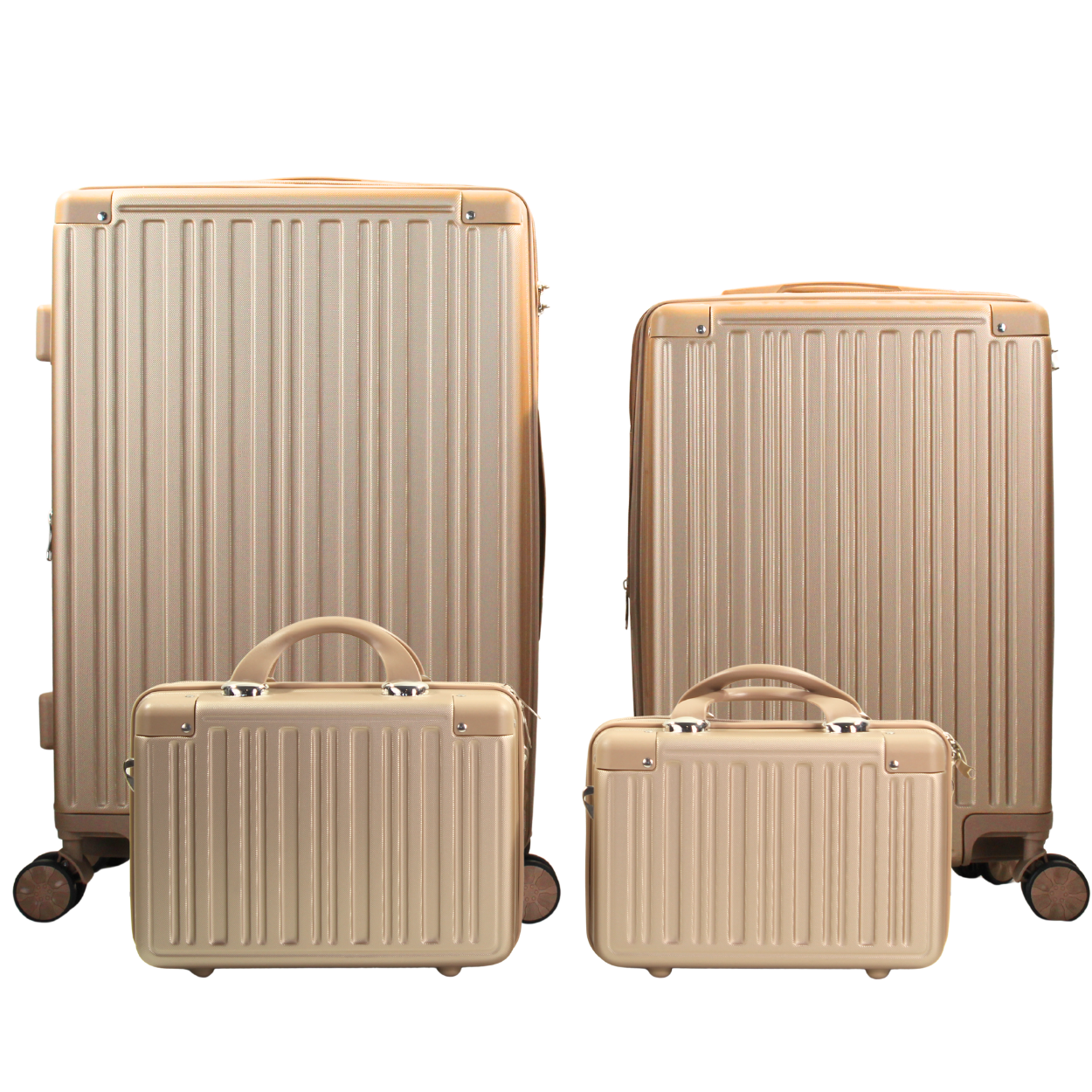 Kit 4 Peças de Malas de Viagem Barcelona em ABS: 2 Malas + 2 Frasqueiras