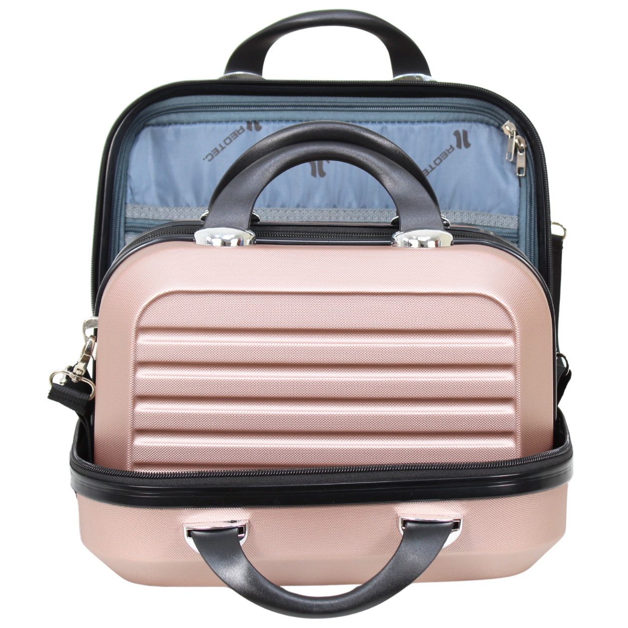 Kit 2 Malas Modelo Cuba 10kg e 23kg e Duas Frasqueiras - Material ABS