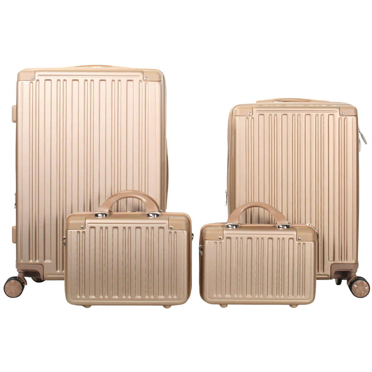 Kit 4 Peças de Malas de Viagem Barcelona em ABS: 2 Malas + 2 Frasqueiras