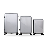 Kit 3 Malas de Viagem Tóquio 10kg, 23kg e 32kg na cor Prata – foto 1
