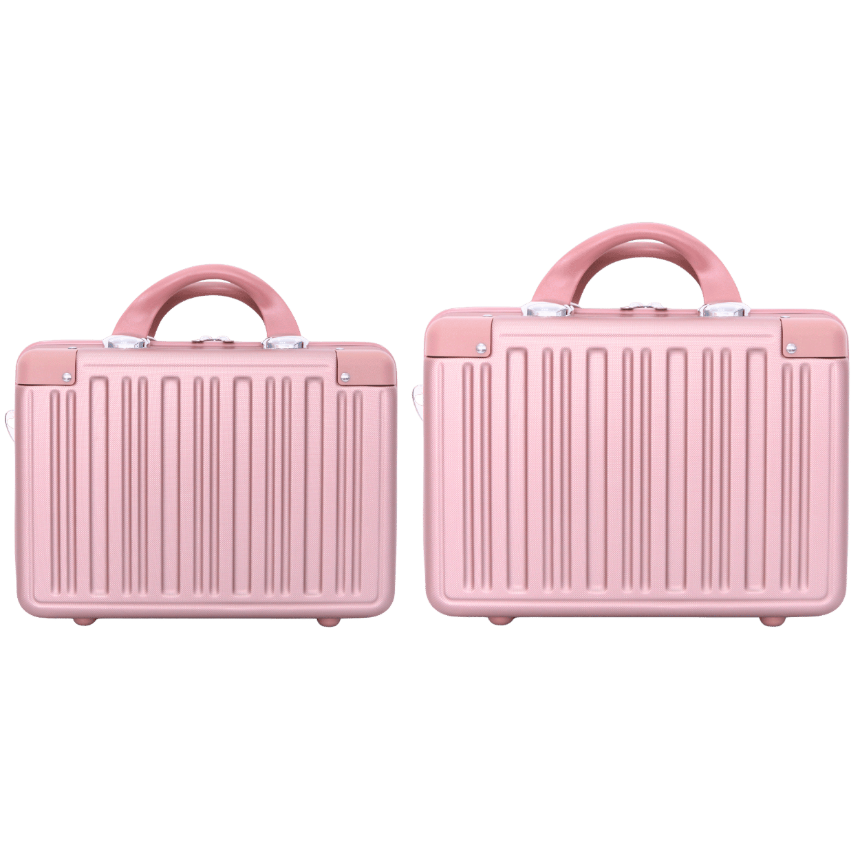 Kit 2 Frasqueiras Modelo Barcelona (12 e 14 Polegadas) - Material ABS - COR Rose