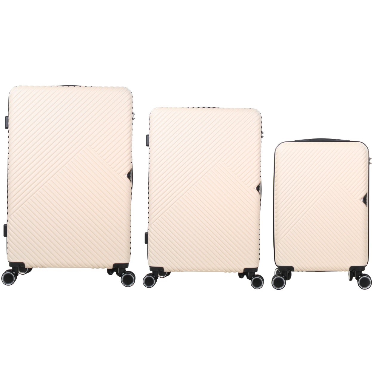 Kit 3 Malas de Viagem Panamá ABS, 10 kg, 23 kg e 32 kg