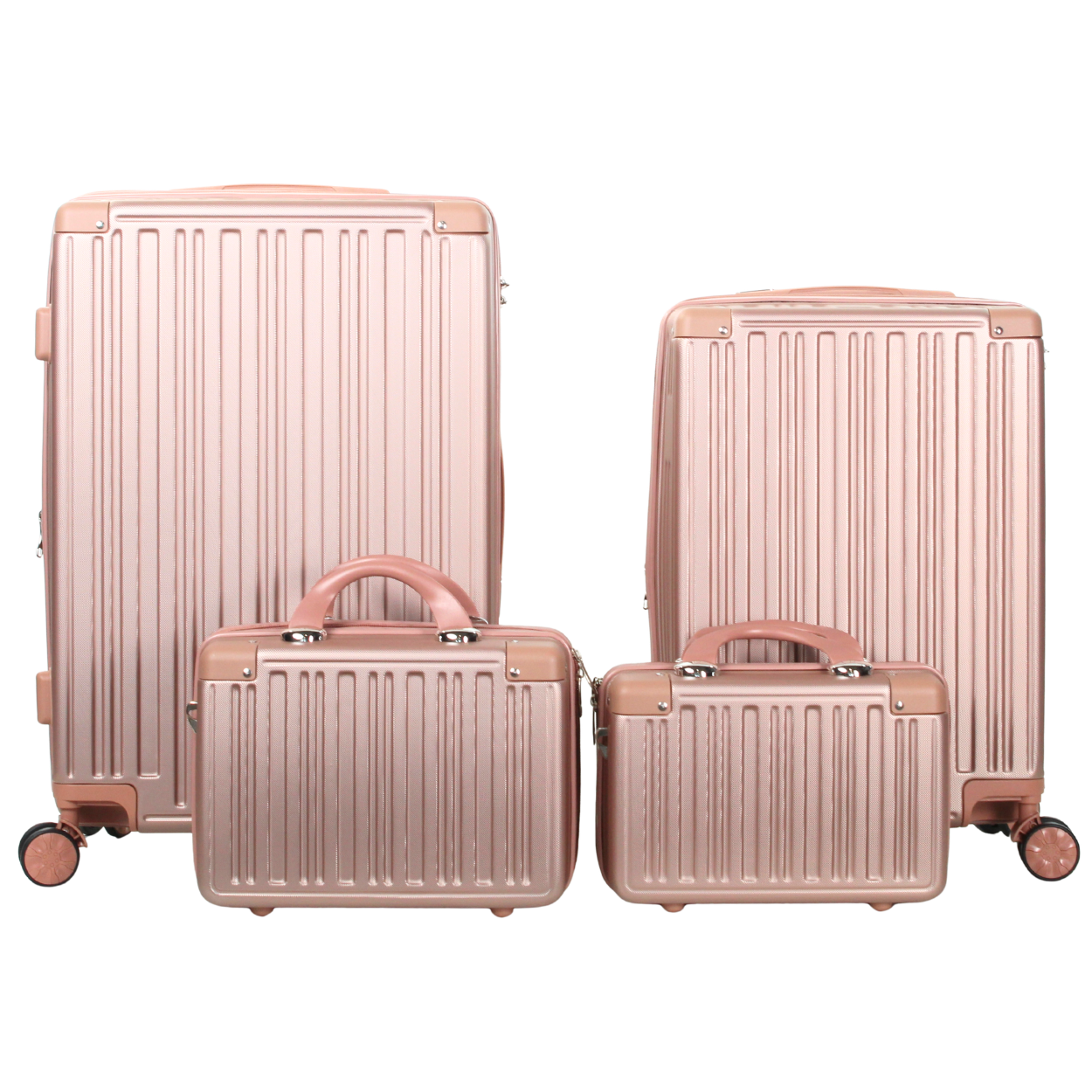 Kit 4 Peças de Malas de Viagem Barcelona em ABS: 2 Malas + 2 Frasqueiras