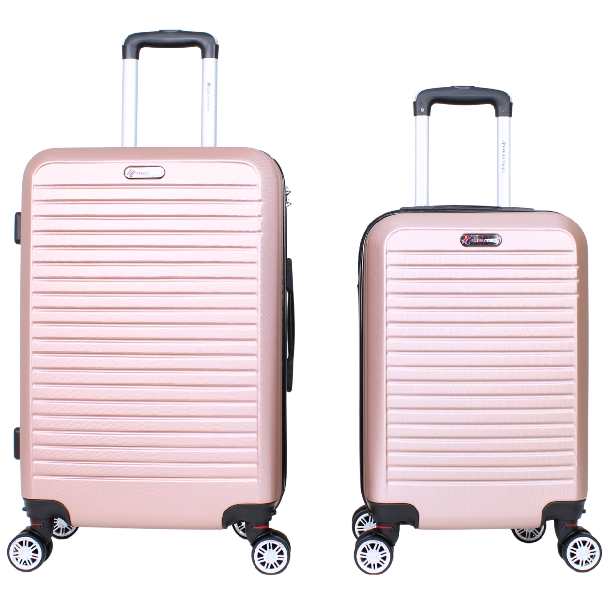 Kit 2 Malas Modelo Cuba 10kg e 23kg - Material ABS - COR Rose