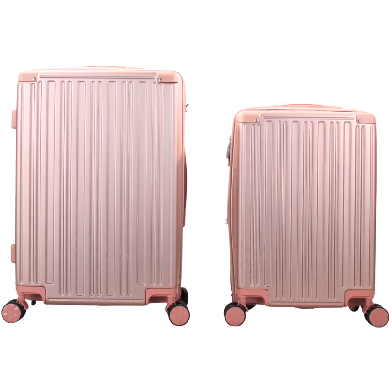 Kit 2 Malas Modelo Barcelona Expansível (10kg e 23kg) - Material ABS - COR Rose