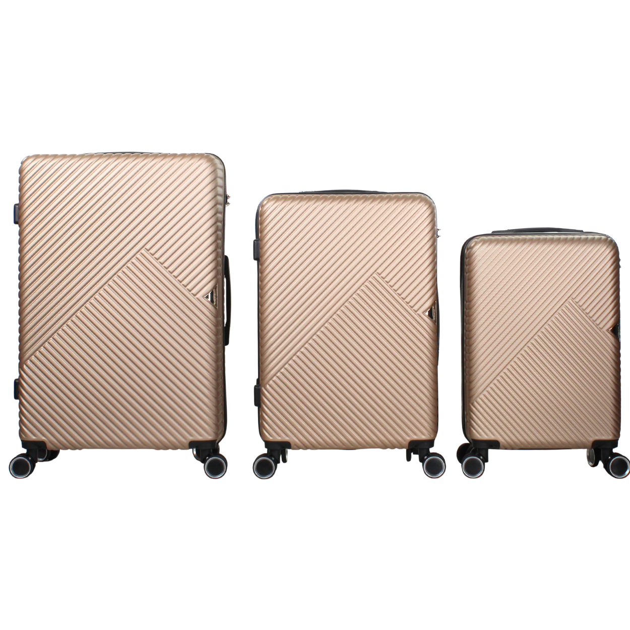 Kit 3 Malas de Viagem Panamá ABS, 10 kg, 23 kg e 32 kg