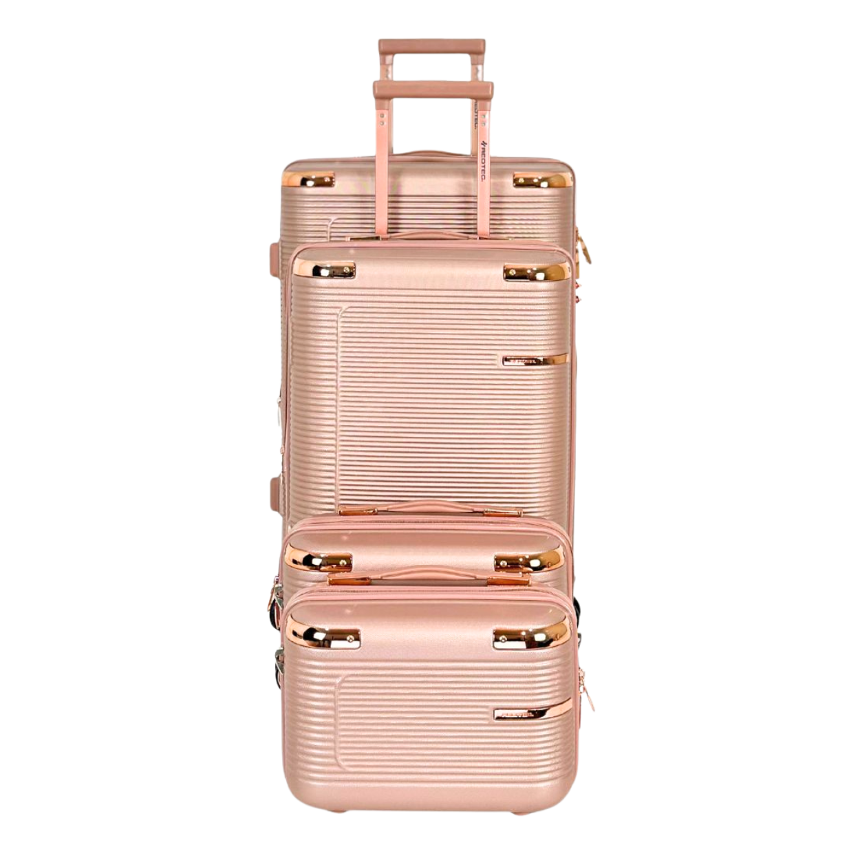A5126 MALAS MADRI EXPANSÍVEL KIT 4 FP/FM/P/M - ROSÉ