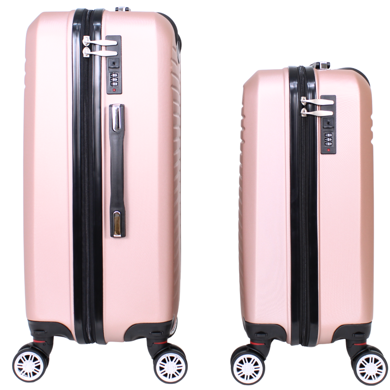 Kit 2 Malas Modelo Cuba 10kg e 23kg - Material ABS - COR Rose