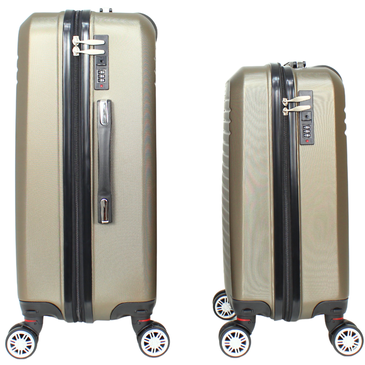 Kit 2 Malas Modelo Cuba 10kg e 23kg - Material ABS - COR Café