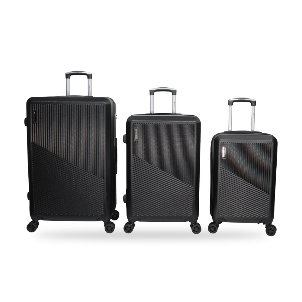 Kit 3 Malas de Viagem Tóquio de ABS: 10kg, 23kg e 32kg com Cadeado Numérico