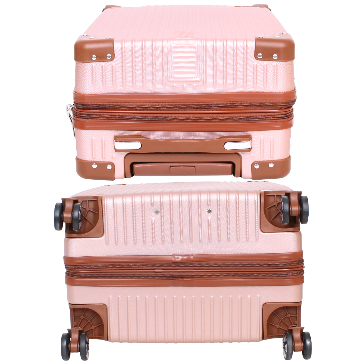 Kit Bogotá Malas Expansíveis 8kg e 10kg e Uma Frasqueira - Material ABS - ROSE