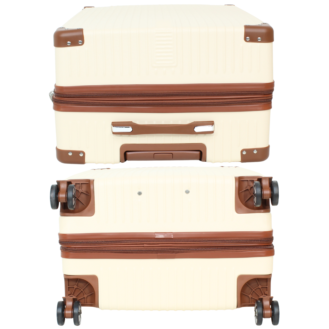 Kit Bogotá Mala 10kg Expansível  e Duas Frasqeuiras - BEGE - Material ABS