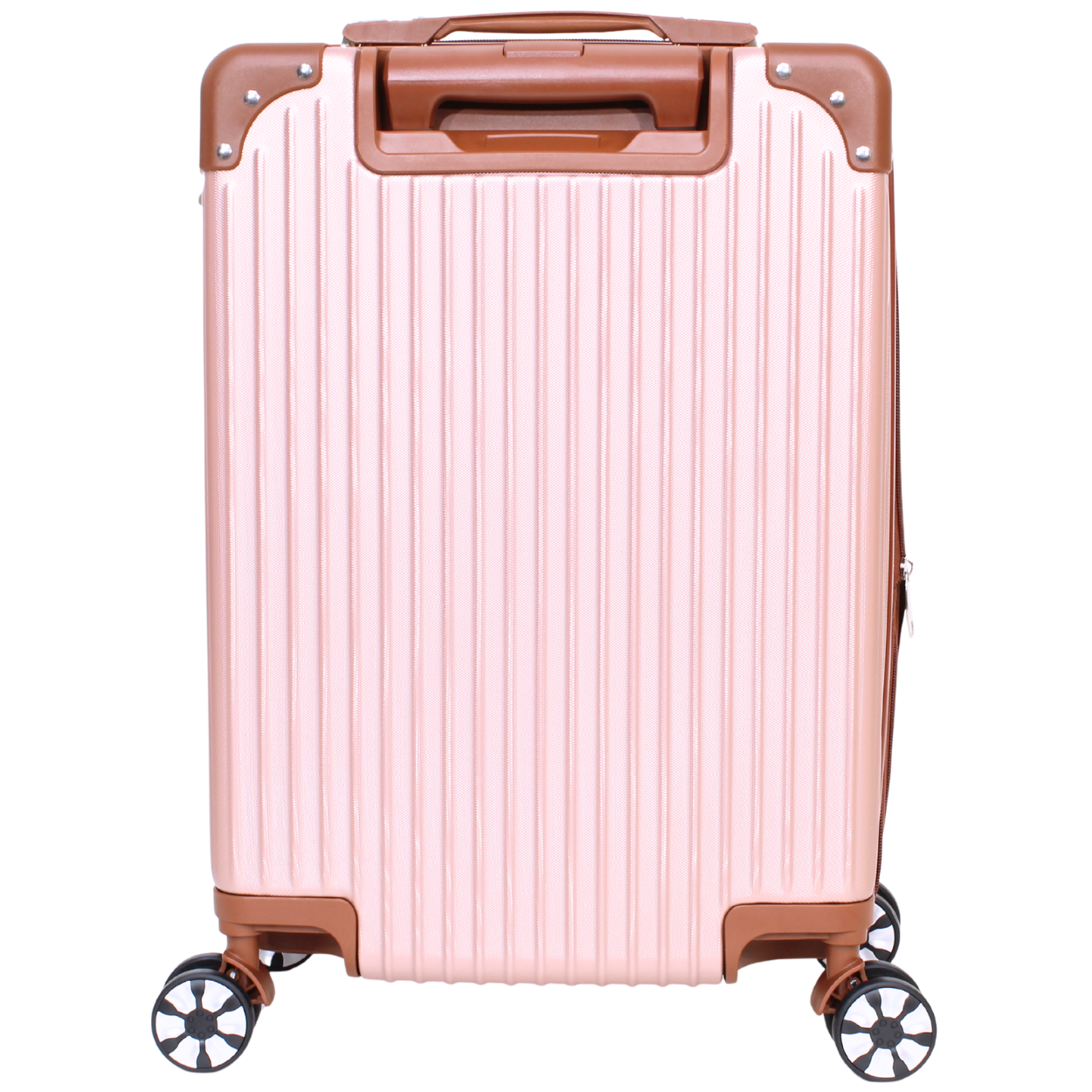 Kit 2 Malas Modelo Bogotá Expansível (10kg e 23kg) e Duas Frasqueiras - Material ABS - COR Rose