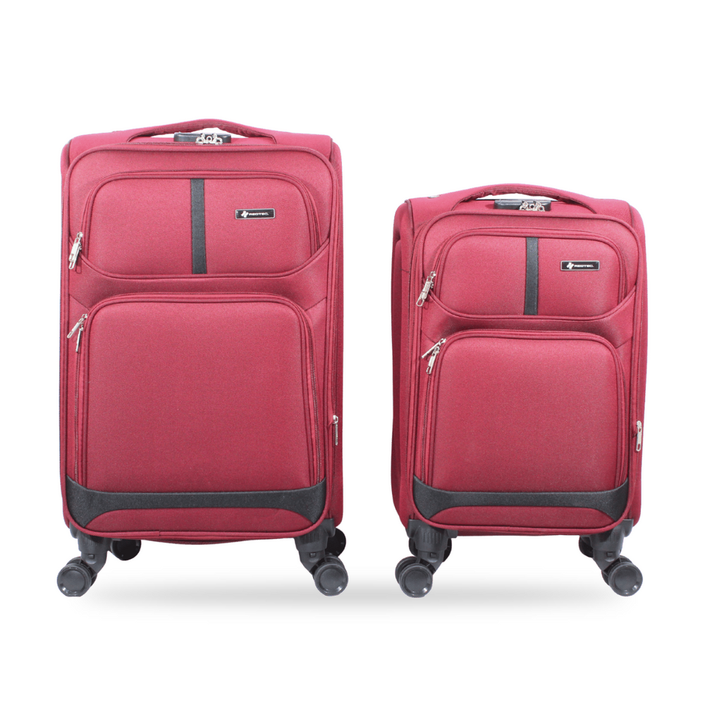 Kit 2 Malas de Viagem Portugal de Poliéster: 10kg e 23kg Expansíveis