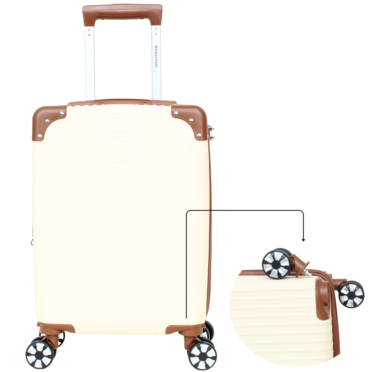 Kit Malas Bogotá Expansíveis 8kg e 23kg - Material ABS - BEGE