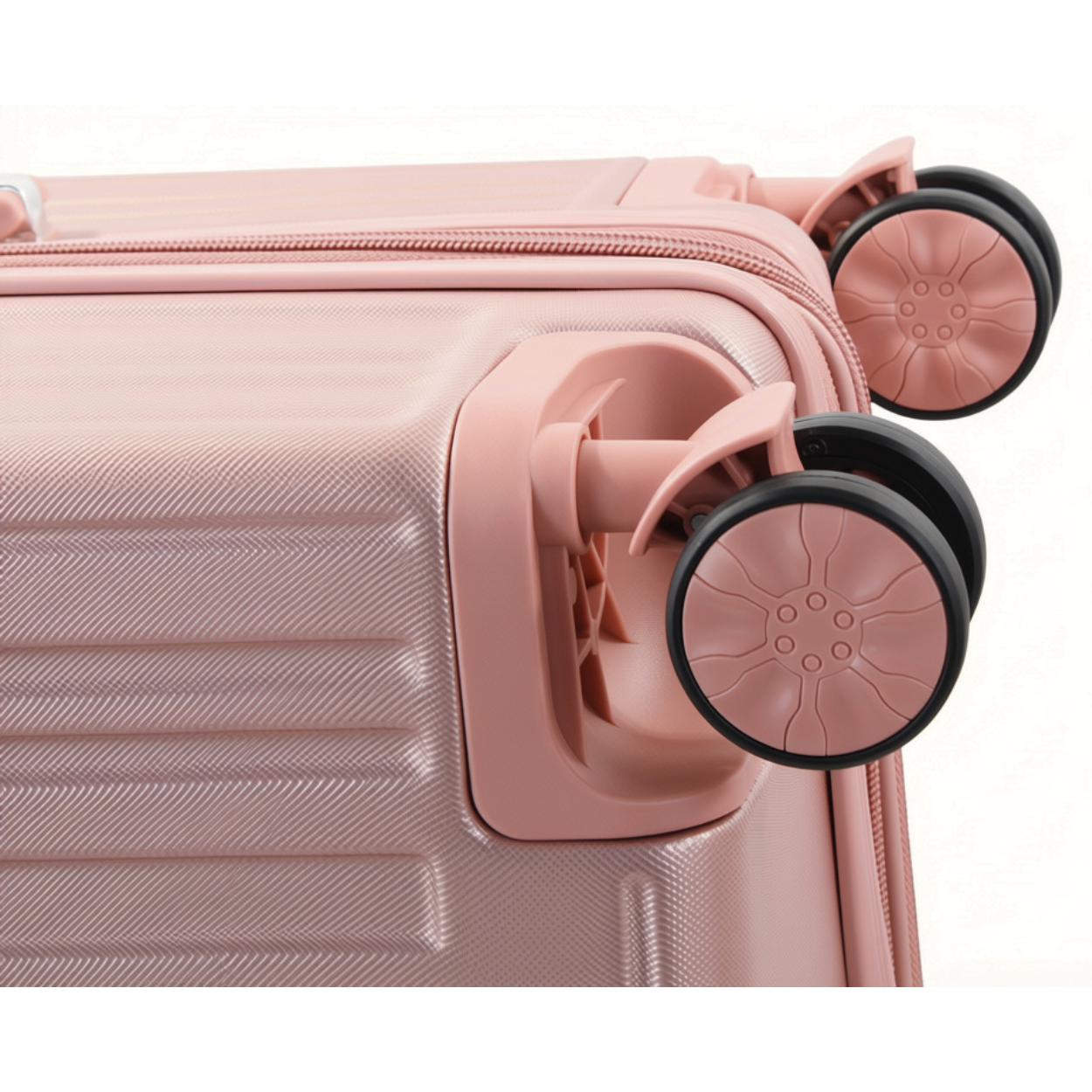 Kit 2 Malas Modelo Barcelona Expansível (10kg e 23kg) - Material ABS - COR Rose