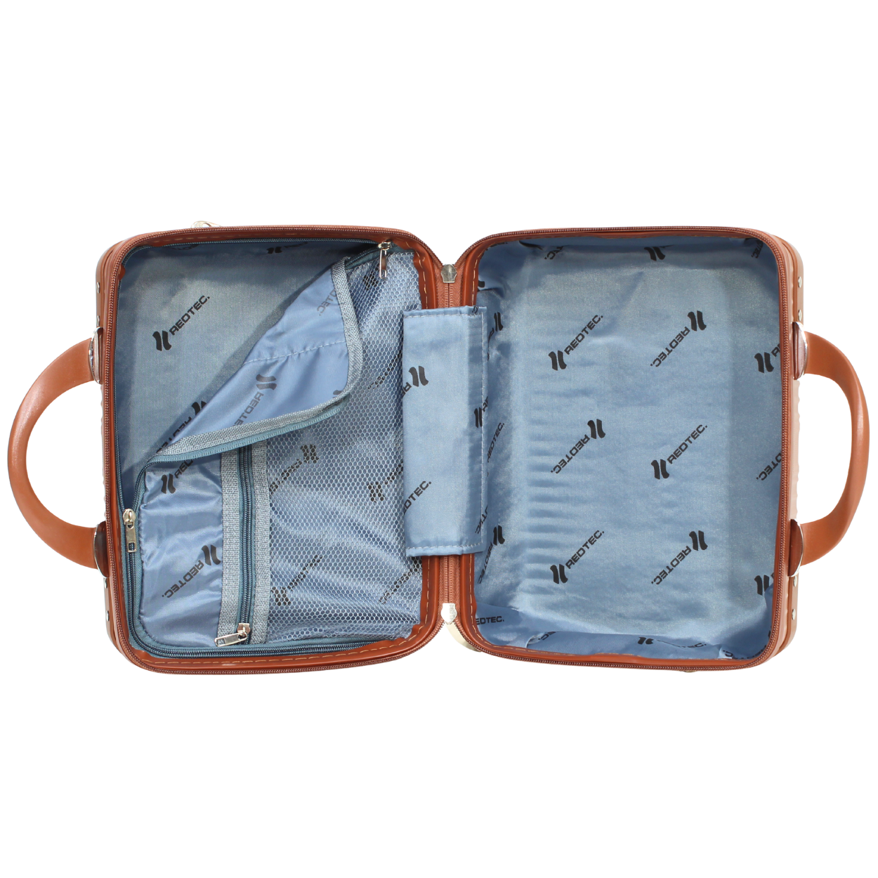 Kit 2 Malas Modelo Bogotá Expansível (10kg e 23kg) e Uma frasqueira - Material ABS - COR Bege