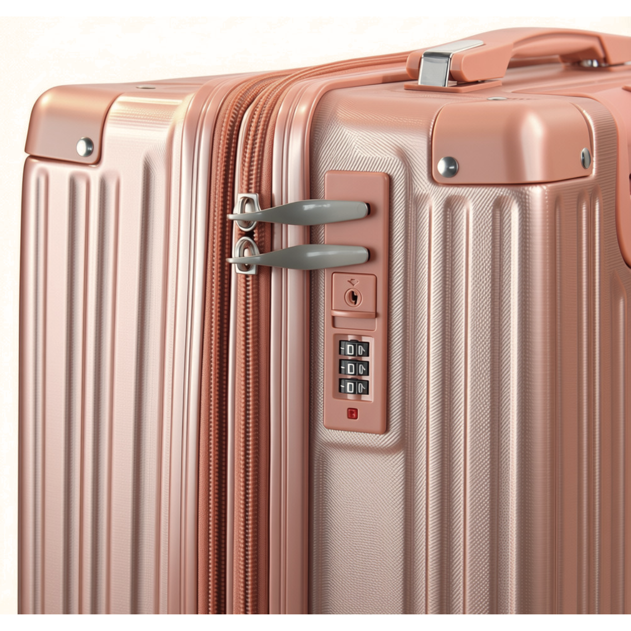 Kit 2 Malas Modelo Barcelona Expansível (10kg e 23kg) - Material ABS - COR Rose