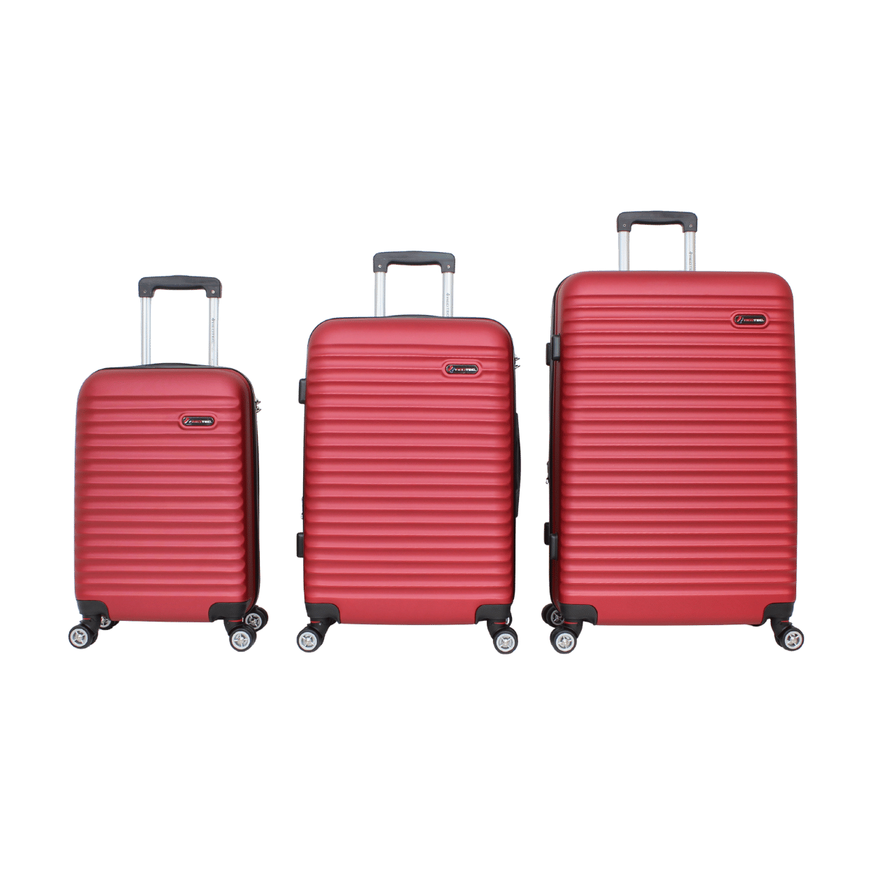 Kit 3 Malas Modelo Roma Expansível (10kg/23kg/32kg) - Material ABS - COR Vinho