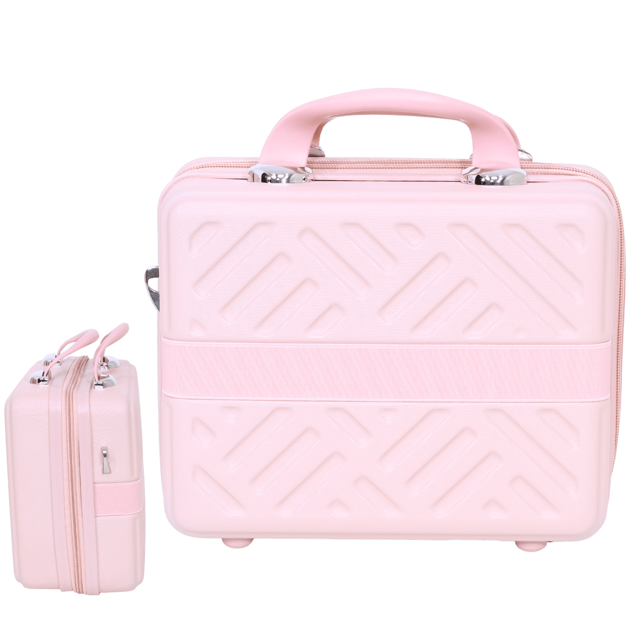 Kit 2 Frasqueiras Modelo Califórnia (14 e 16 Polegadas) - Material ABS - COR Rosa