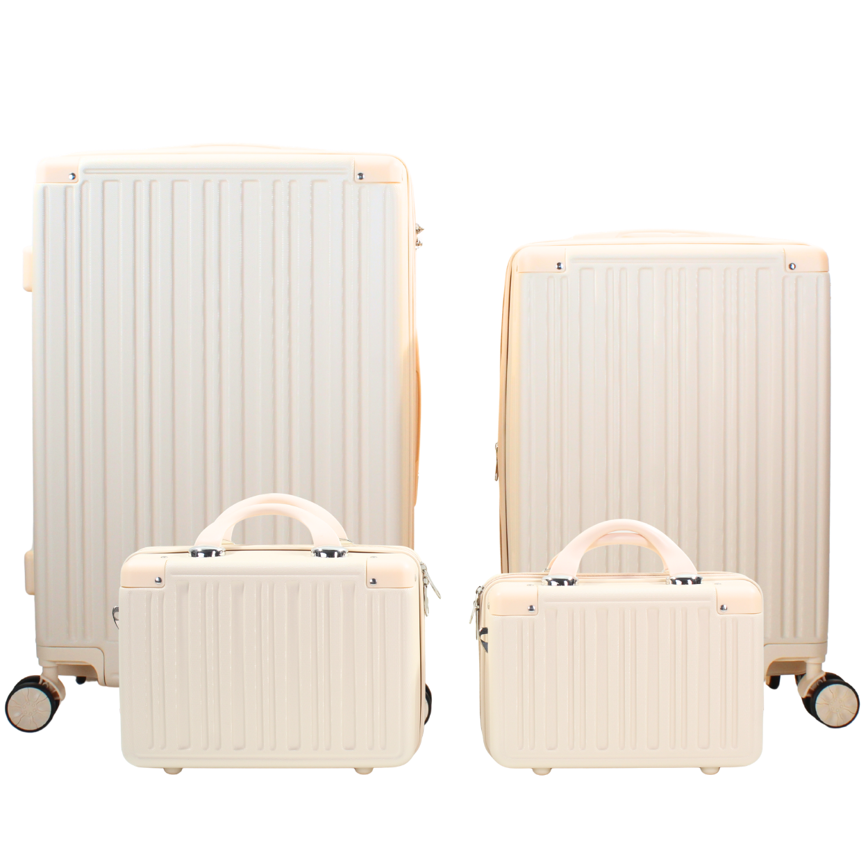 Kit 4 Peças de Malas de Viagem Barcelona em ABS: 2 Malas + 2 Frasqueiras