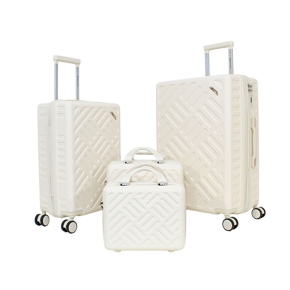 A5 MALAS CALIFÓRNIA EXPANSÍVEL E ANTIFURTO KIT 4 FP/FM/P/M - BEGE CREME