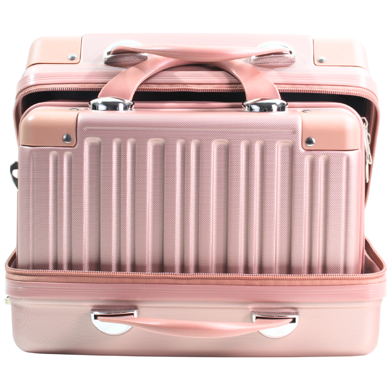 Kit 2 Frasqueiras Modelo Barcelona (12 e 14 Polegadas) - Material ABS - COR Rose