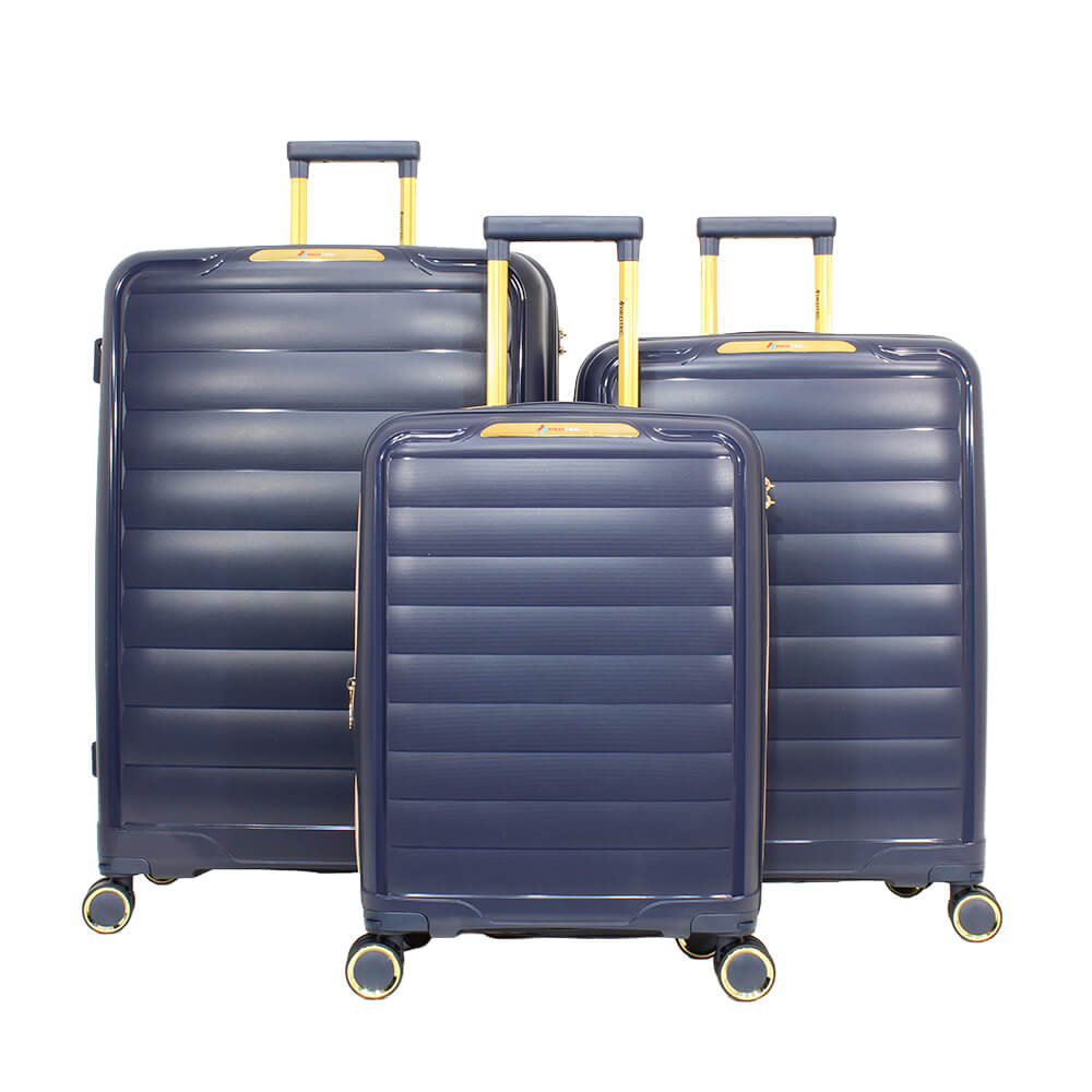 P9 MALAS DUBAI EXPANSÍVEL POLIPROPILENO KIT 3 P/M/G - AZUL MARINHO