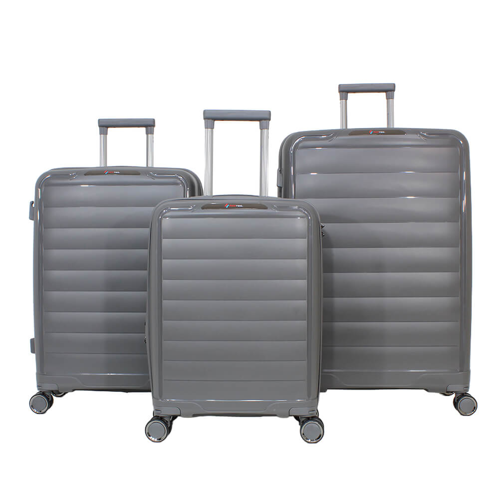 P9 MALAS DUBAI EXPANSÍVEL POLIPROPILENO KIT 3 P/M/G - CINZA