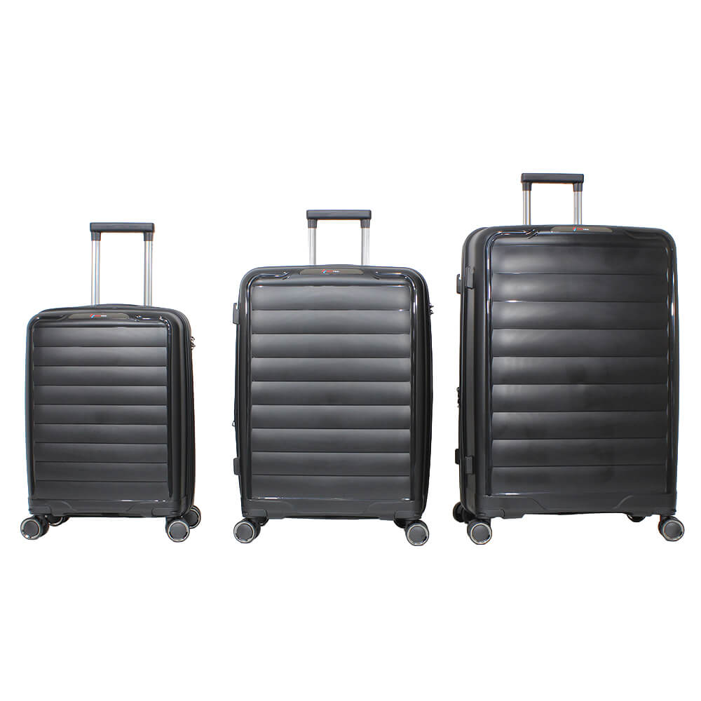 P9 MALAS DUBAI EXPANSÍVEL POLIPROPILENO KIT 3 P/M/G - PRETO