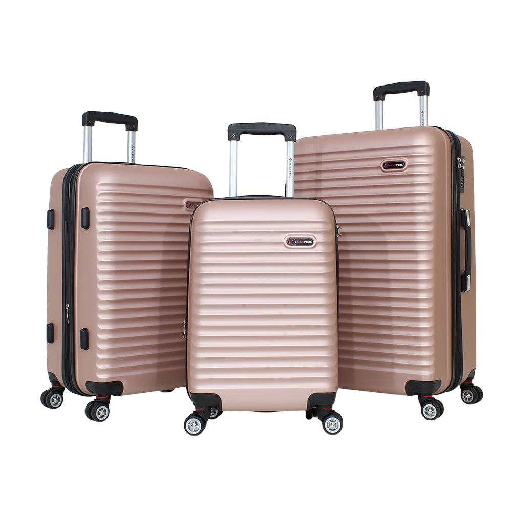 A907 MALAS ROMA EXPANSÍVEL KIT 3 P/M/G - ROSÉ