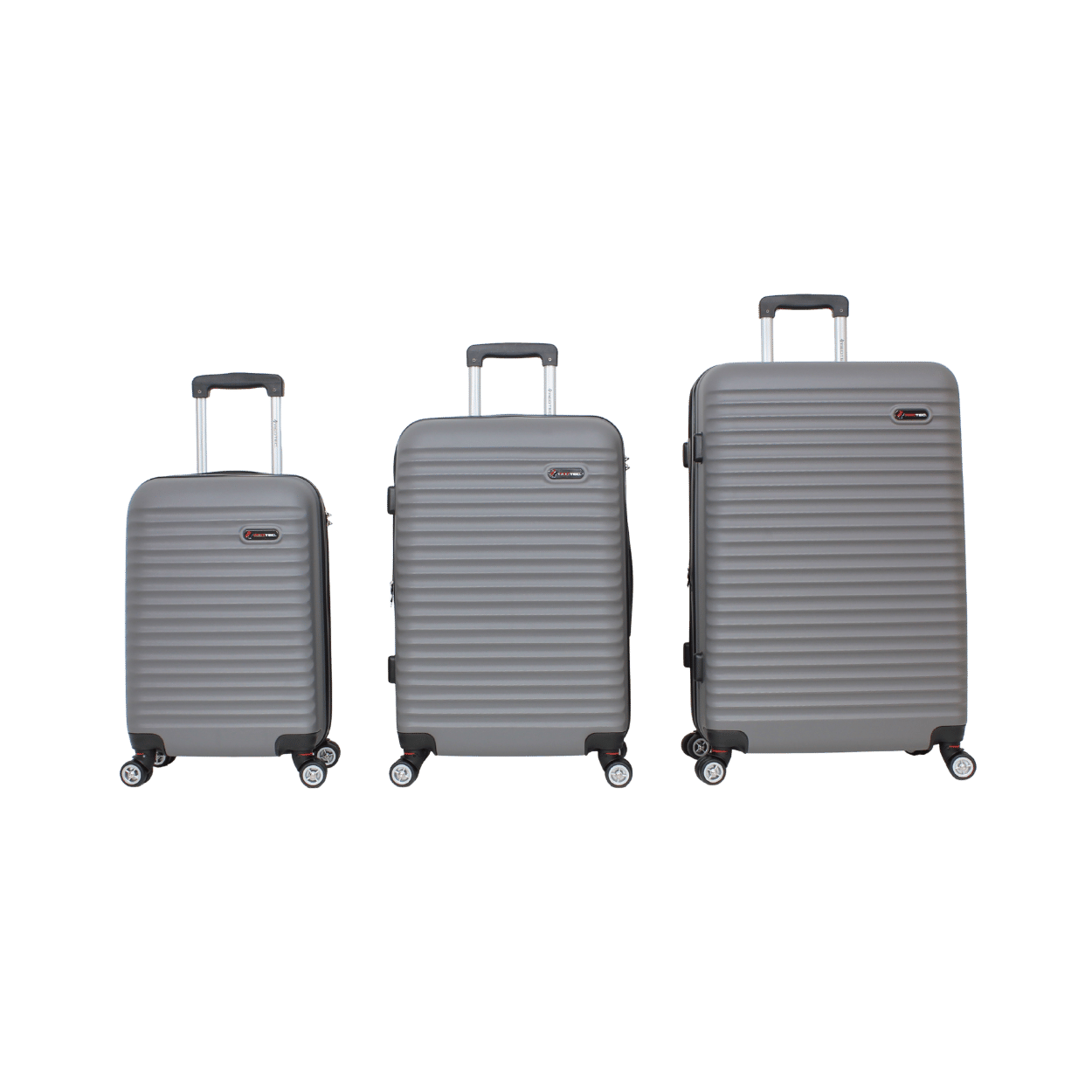 Kit 3 Malas Modelo Roma Expansível (10kg/23kg/32kg) - Material ABS - COR Cinza